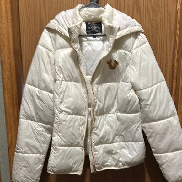 True Religion Women's Cream Puffer Jacket - Picture 1 of 4